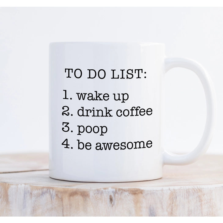 Funny Coffee To Do List Mug