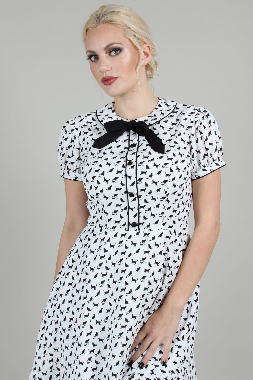 Caddie Cat Print Dress *Final Sale*
