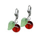 Cherry Retrolite Glass Earrings