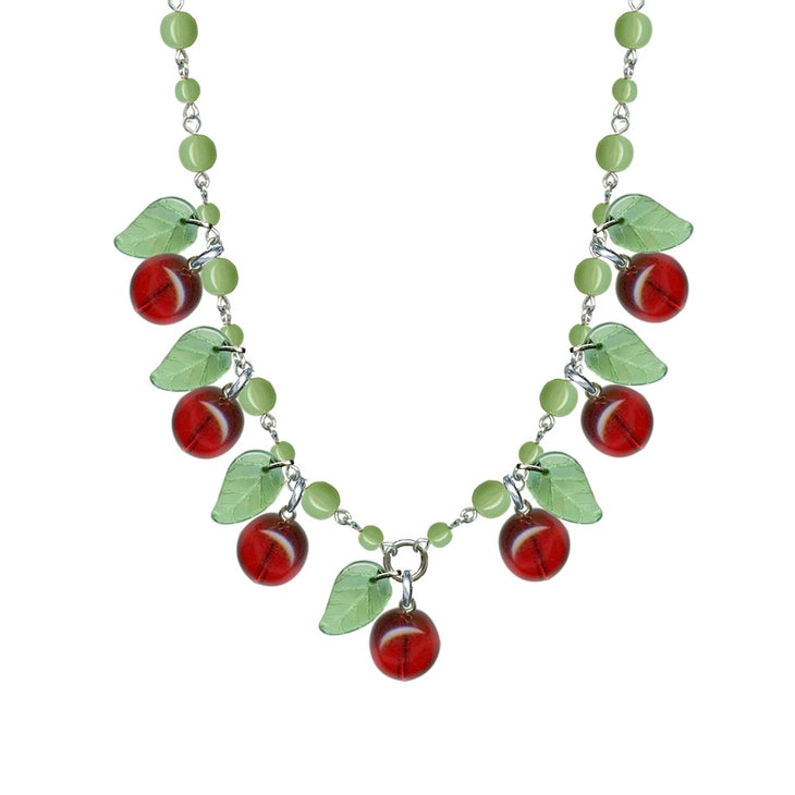 Retrolite Cherry Necklace with Beads