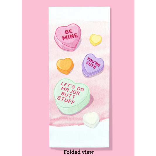 Candy Hearts Dishtowel *Final Sale*