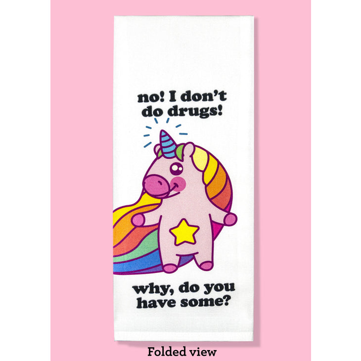 No! I Don't Do Drugs Dishtowel