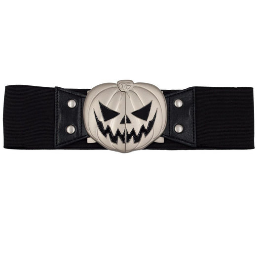 Black Pumpkin Elastic Trick or Treat Belt