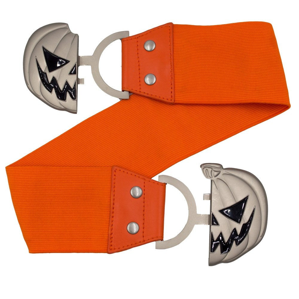 Orange Pumpkin Elastic Trick or Treat Belt