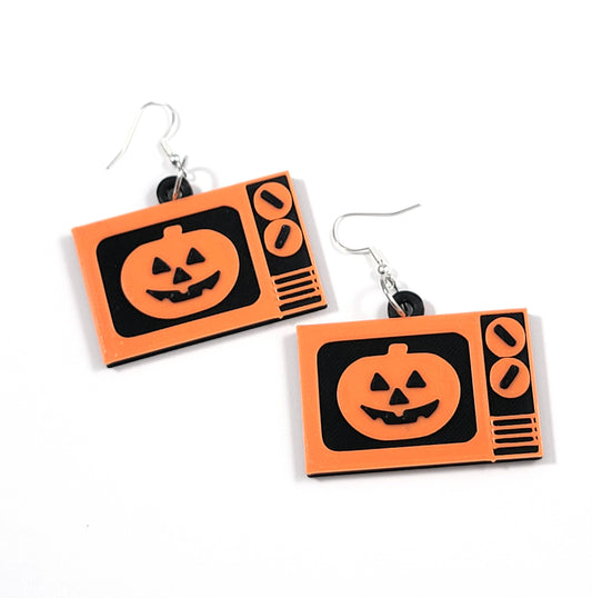 Halloween Giveaway TV Horror Statement Earrings 3D Printed *Final Sale*